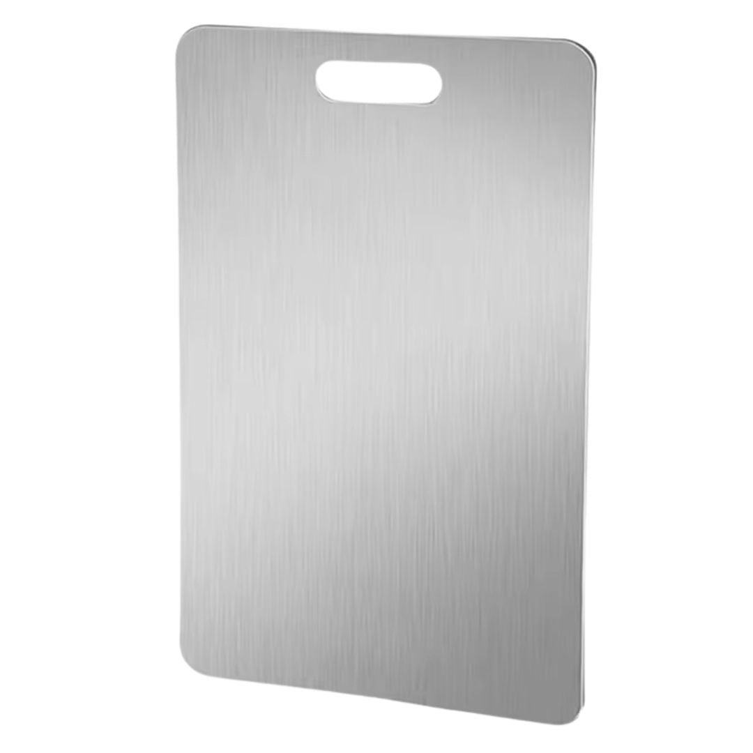SlicePro™ | Roestvrijstalen & Antibacteriële Snijplank voor Hygiënisch Koken